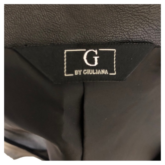 G by Giuliana Asymmetrical Vegan leather Moto Jacket in Black, Size: XXS ~ - Picture 4 of 4